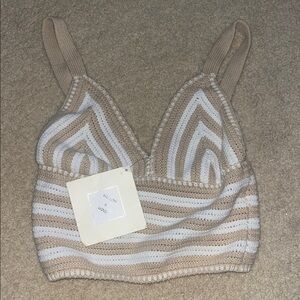 Striped Knit Crop Top